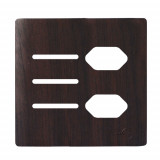 Placa p/ 3 Interruptores + 2 Tomada 4x4 - Novara Tabaco 